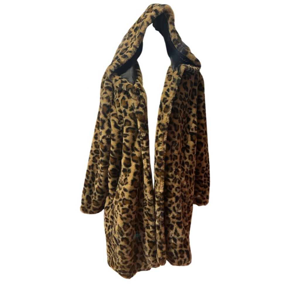 Leopard button down hooded coat from Torrid